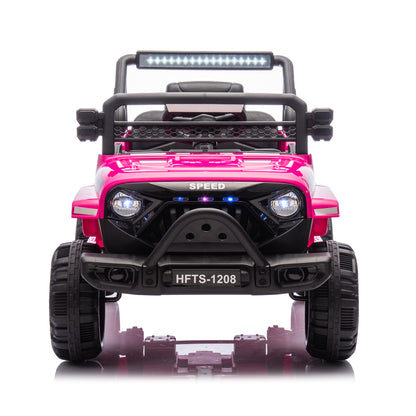 12V Kids Ride On Electric Truck Car W/Parents Control,2WD,Four-wheel suspension,Early education function,Adjustable volume,USB,MP3,Bluetooth,Microphone jack,Power display,LED lights For kids aged 1-4. image 10