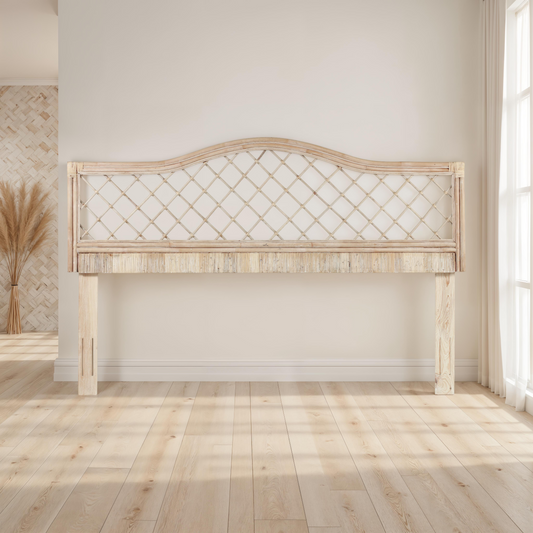 King Size Rattan Headboard Adjustable bed image 1