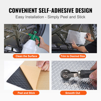 Car Sound Deadening Mat, 50 mil 52 sqft Car Sound Dampening Material, Butyl Automotive Sound Deadener, Noise Insulation and Vibration Dampening Material for Car image 4