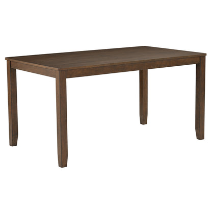 Modern 7-Piece Dining Table Set with 6 Upholstered Chairs, Wooden Rectangular Dining Table Set for 6 with Chairs, for Dining Room, Kitchen, Restaurant, Walnut image 10