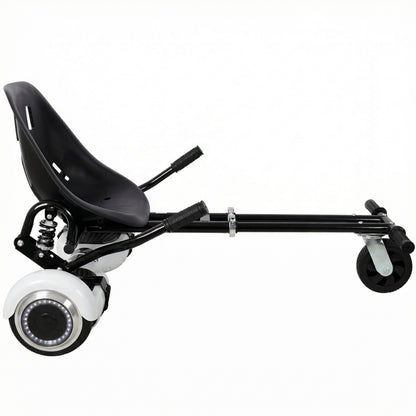 Hoverboard Seat Attachment Go-Kart,Fits 6.5" 8"10" Hoverboards, Heavy Duty Dual Pole & Dual Shock Absorber,Sturdy Adjustable Off-Road Frame,Hover Cart for Family Fun,not include Hoverboard,Black image 2
