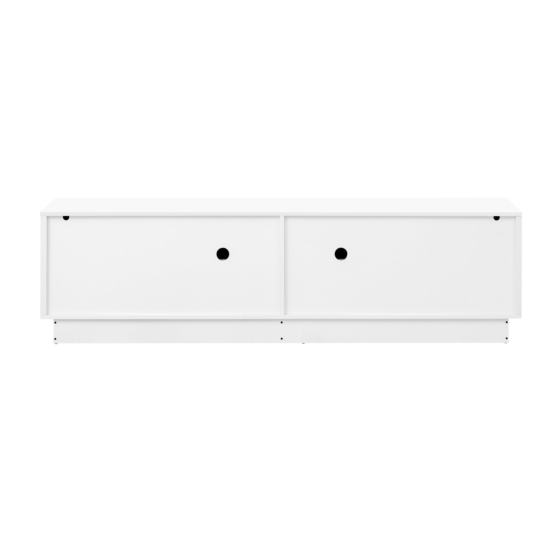 U-Can Stylish 4-Door Wave Design Cabinet with Adjustable Shelves & LED Accent image 8