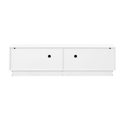 U-Can Stylish 4-Door Wave Design Cabinet with Adjustable Shelves & LED Accent image 8