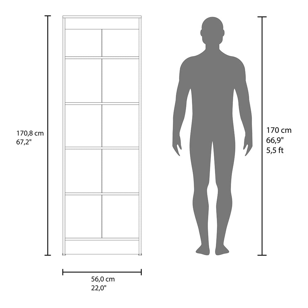 Thommy Valmere Multystorage Pantry Cabinet – Modern 5-Shelf Storage Organizer Bookcase for Living Room & Home Office image 7