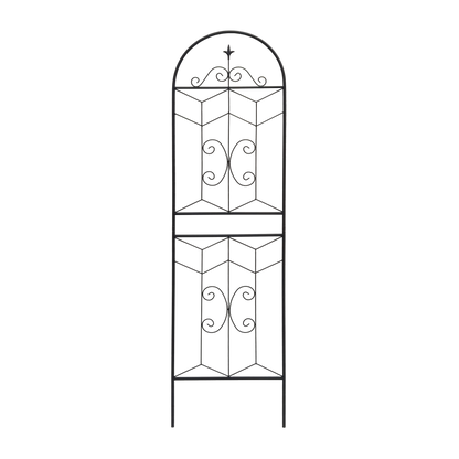 4 Pack Metal Garden Trellis 71" x 19.7" Rustproof Trellis for Climbing Plants Outdoor Flower Support Black image 4