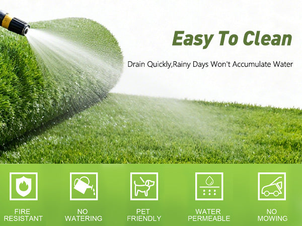 Realistic Deluxe Artificial Grass Synthetic Thick Lawn Turf Carpet (7 FT x15 FT (105 Square FT)) image 10