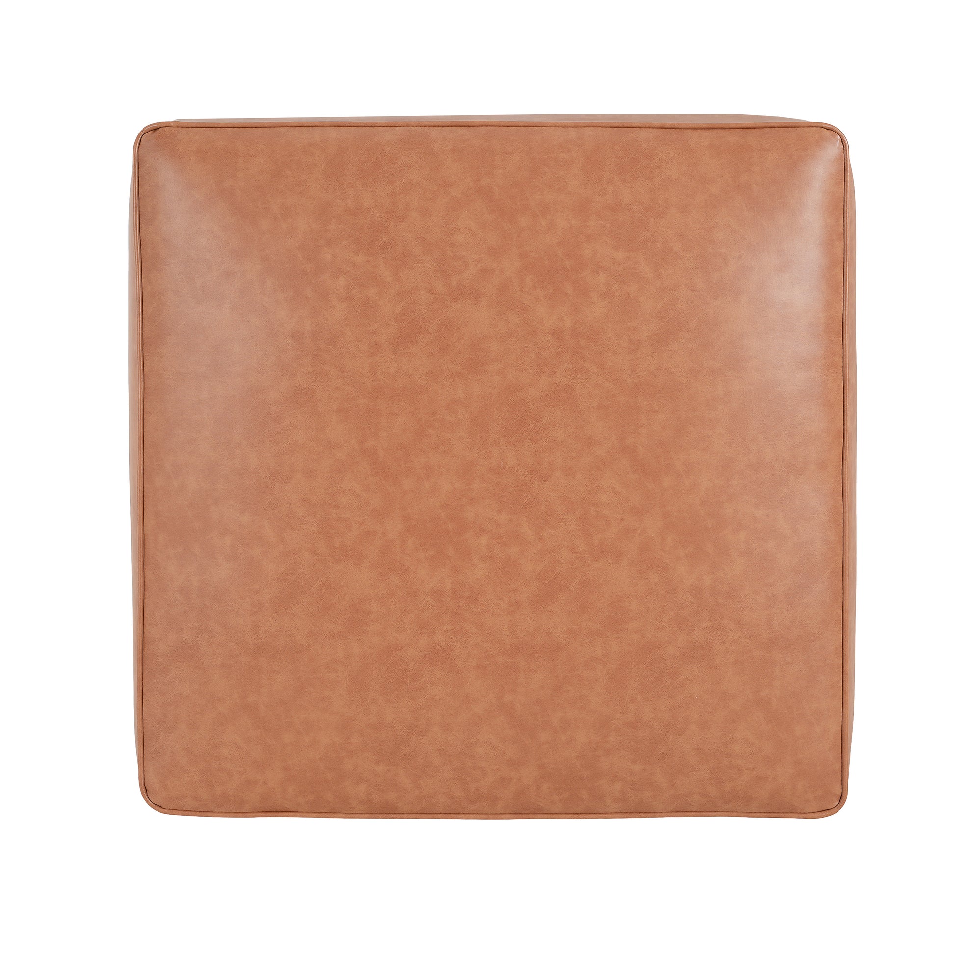 Upholstered Square PU Leather Ottoman,Tan Brown (old sku N757P180768T) image 10