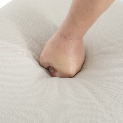 Upholstered Ottoman, Beige image 9