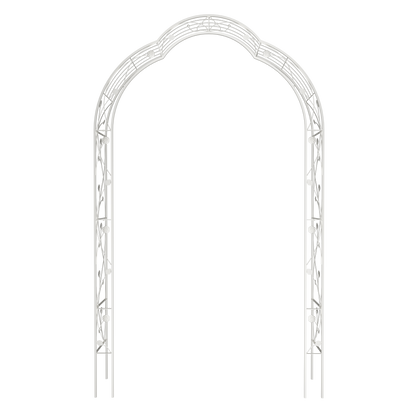 Metal Garden Arch Assemble Freely with 8 Styles Garden Arbor Trellis Climbing Plants Support Rose Arch Outdoor Arch Wedding Arch Party Events Archway Cream White image 7
