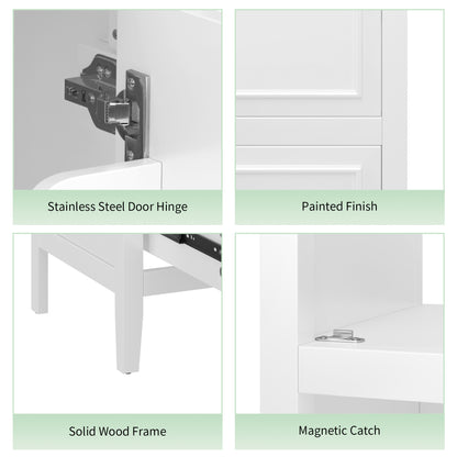 20" Bathroom Vanity with Sink, Bathroom Cabinet with A Door, Door Shelf Storage and Adiustable Foot Pads, A Drawer, White(Old SKU:N725P192821K) image 8
