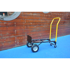Hand Truck Dual Purpose 2 Wheel Dolly Cart and 4 Wheel Push Cart with Swivel Wheels 330 Lbs Capacity Heavy Duty Platform Cart for Moving/Warehouse/Garden/Grocery