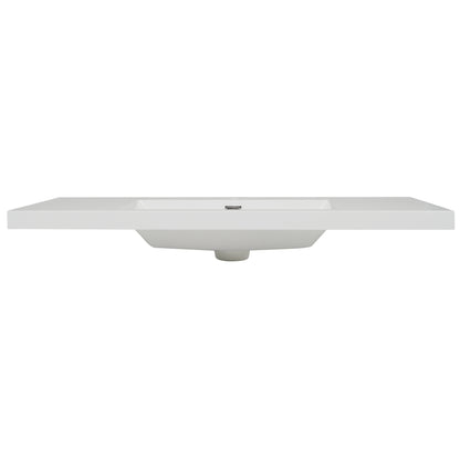 48" Resin Basin for Bathroom Vanity, Bathroom Sinks with 3-Faucet Holes, Vanity Top only, Bright White image 7