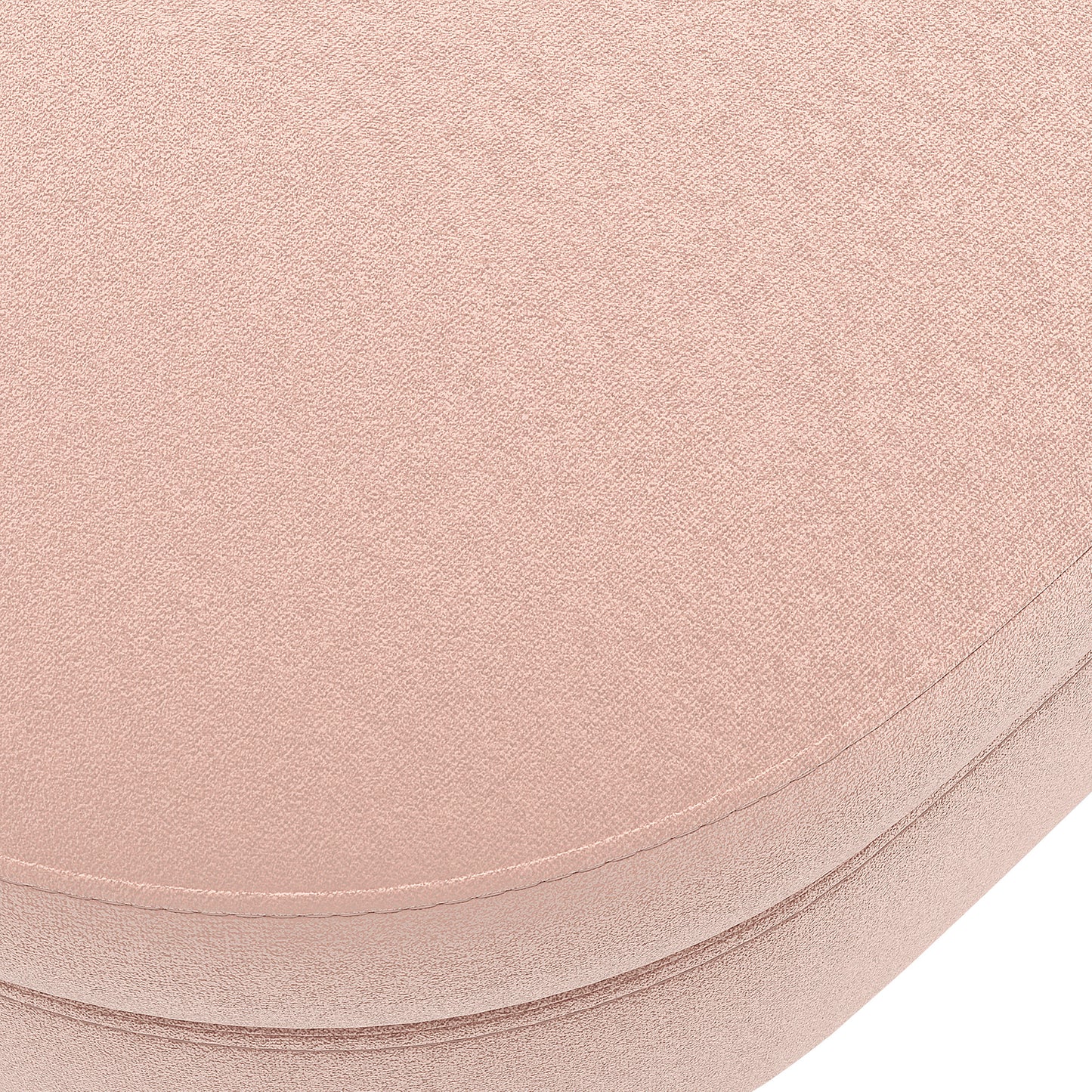 Ottoman Oval Storage Bench, Flannel with Metal Legs-Pink(43.5"x16"x16") image 8
