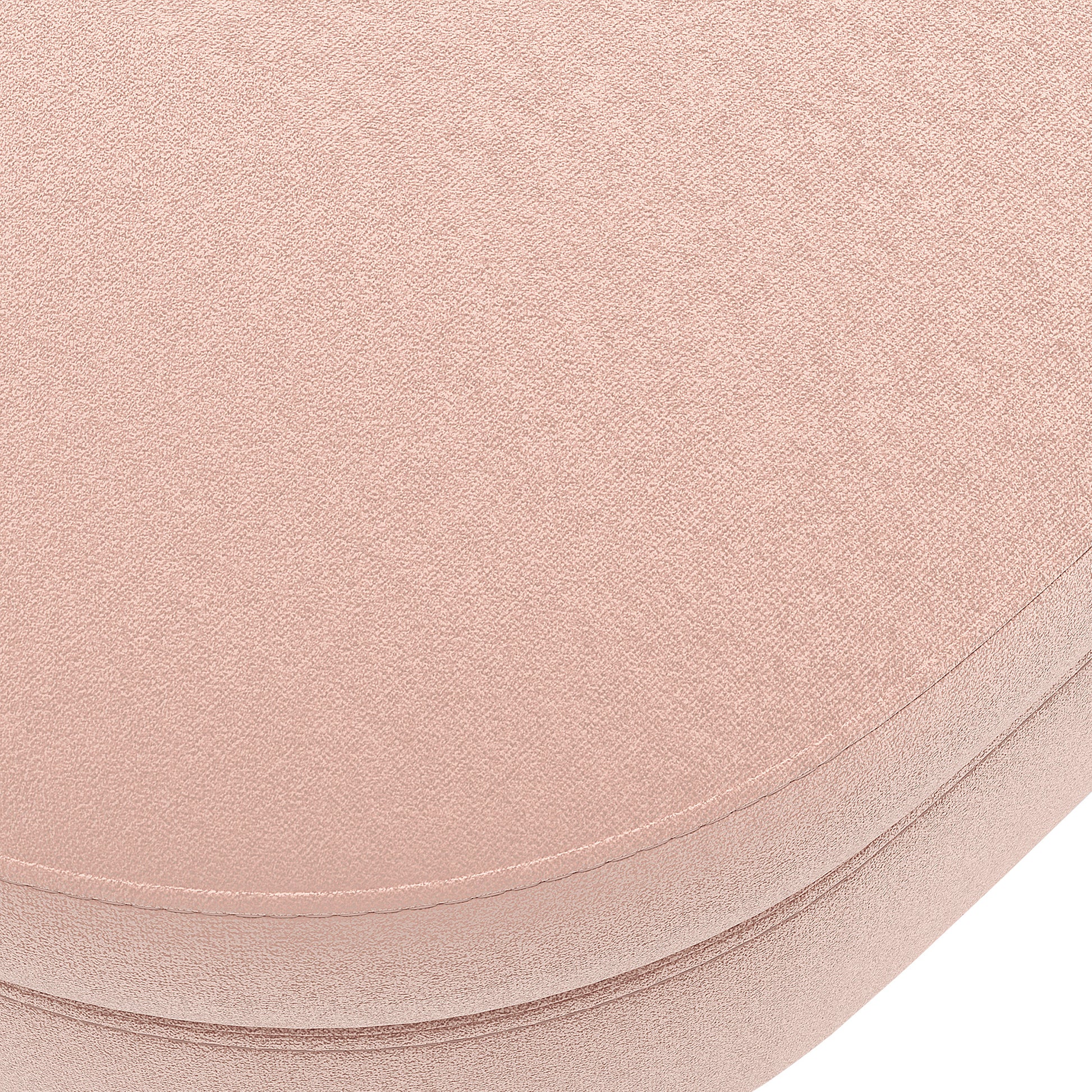 Ottoman Oval Storage Bench, Flannel with Metal Legs-Pink(43.5"x16"x16") image 8