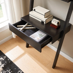 Modern Home Office Desk with Drawer and Shelves | Dekuch