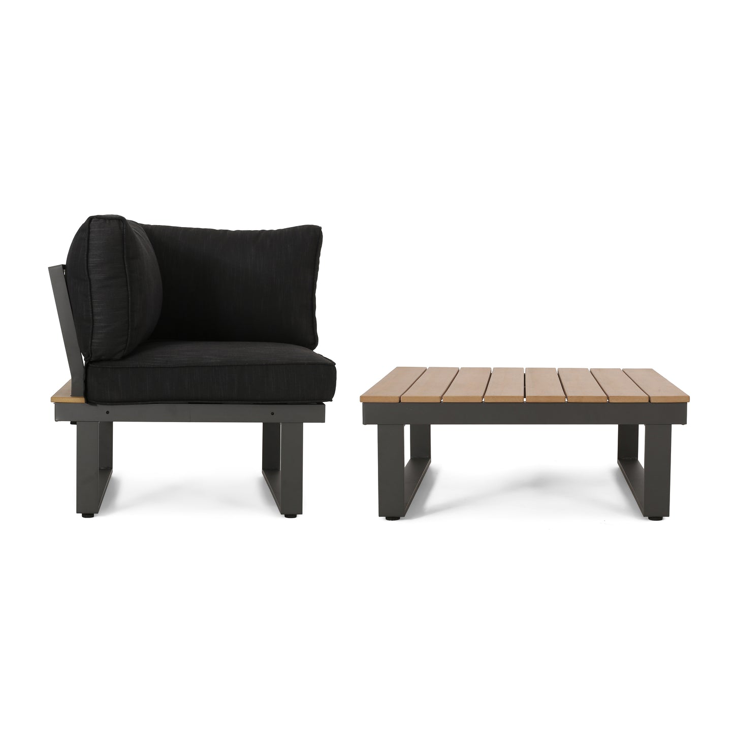 Sterling V-Shaped Outdoor Aluminum 5 Seater Sofa Set with Cushions image 5