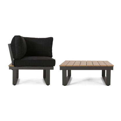 Sterling V-Shaped Outdoor Aluminum 5 Seater Sofa Set with Cushions image 5