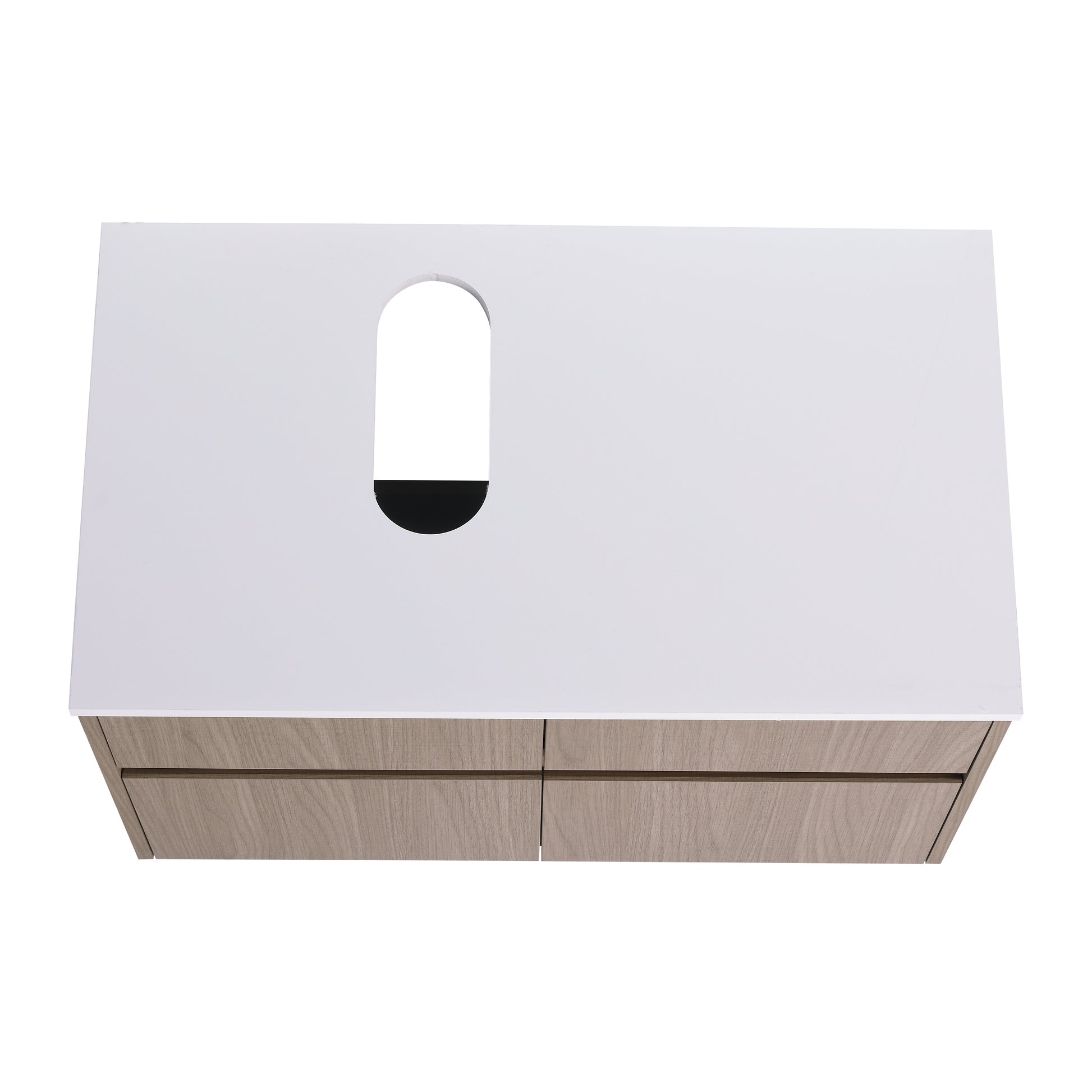 32(31-1/2") Inch Wall-Mounted Bathroom Vanity, 2-Soft Close Doors and 1-Drawer, KD-Packing, Particle Board (Vanity Only, Without Sink) image 6