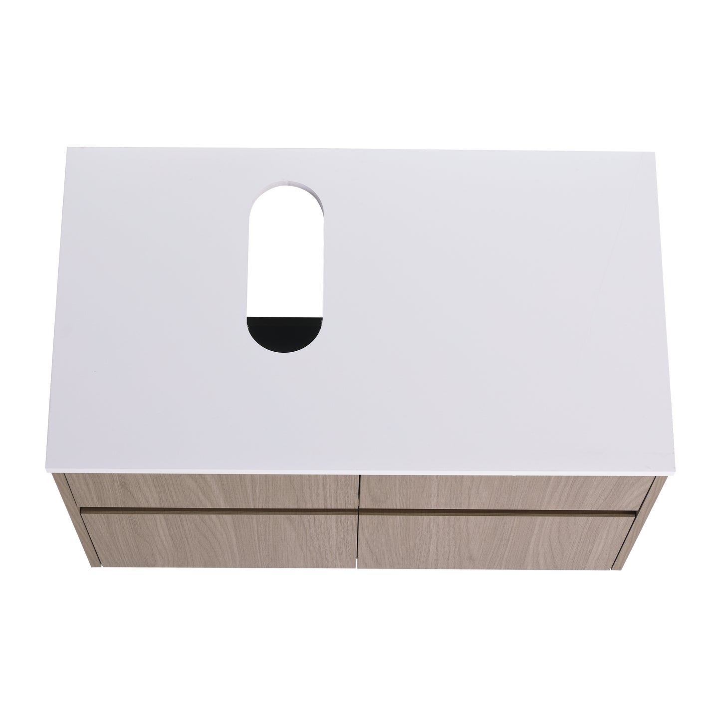 32(31-1/2") Inch Wall-Mounted Bathroom Vanity, 2-Soft Close Doors and 1-Drawer, KD-Packing, Particle Board (Vanity Only, Without Sink) image 6