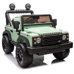 Licensed 2015 Land Rover Defender 90,24V Kids Ride On XXL Car W/Parents Control,2wd,Four-wheel suspension,Bluetooth,MP3,Music,Power display,LED Lights,Speeds 1.86-3.11MPH for Kids 3-7.