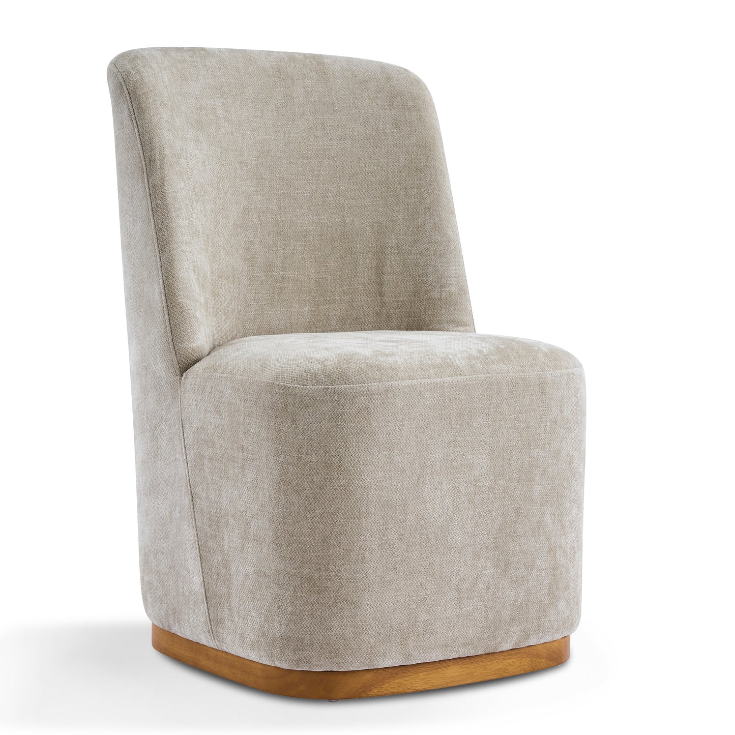 Indoor Dining Chair Set of 2, Modern Upholstered Fabric Chair with Sturdy Rubber Wood Frame, 300lbs Capacity, Creamy Oatmeal Design, Comfortable Seating for Dining Room/Living Area image 8