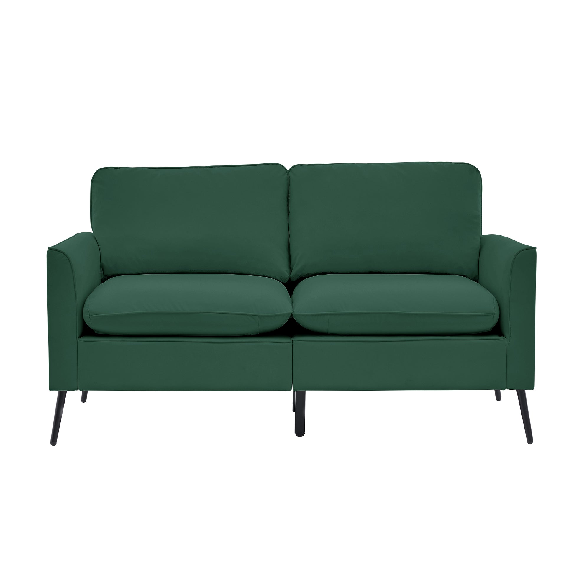 TS Cat paw leather upholstered sofa loveseat,Nordic retro light luxury living room balcony bedroom single casual sofa chair Double sofa + two pack combination(Green) image 5