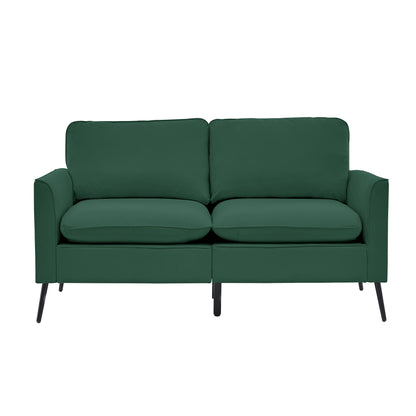 TS Cat paw leather upholstered sofa loveseat,Nordic retro light luxury living room balcony bedroom single casual sofa chair Double sofa + two pack combination(Green) image 5