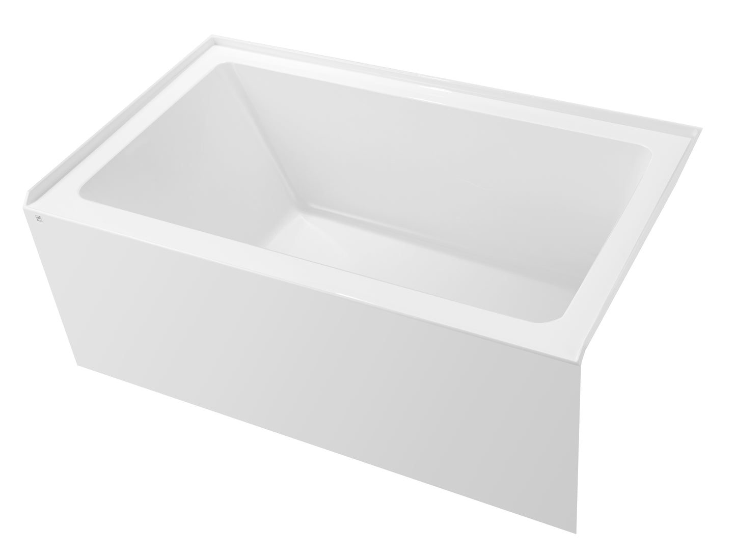 54" x 32" Alcove Bathtub – Acrylic Soaking Tub with Integral Apron, Right Drain, Three-Wall Installation, Modern Bathroom Tub image 5