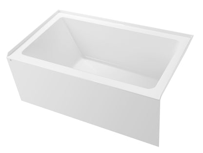54" x 32" Alcove Bathtub – Acrylic Soaking Tub with Integral Apron, Right Drain, Three-Wall Installation, Modern Bathroom Tub image 5
