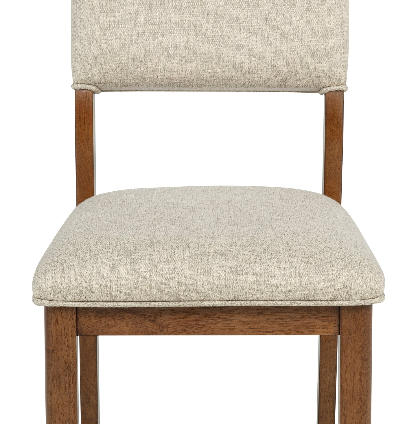 2pc Counter Height Chair Stool Fabric Upholstered with Plush Rich Wood Brown Finish Wood Frame Dining Room Wooden Furniture image 3