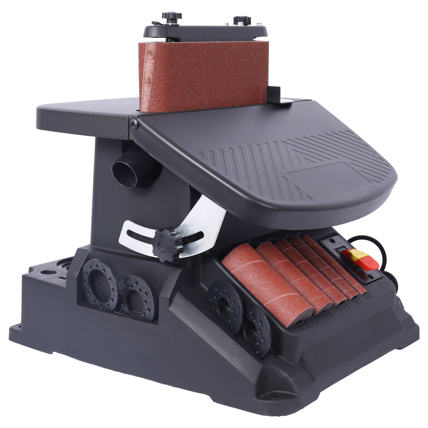 Vertical Oscillating Spindle Sander & Belt Sander, 2 IN 1 Combination Woodworking Machine image 2