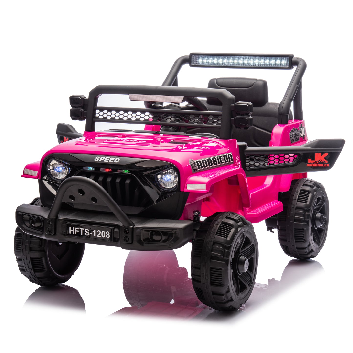 12V Kids Ride On Electric Truck Car W/Parents Control,2WD,Four-wheel suspension,Early education function,Adjustable volume,USB,MP3,Bluetooth,Microphone jack,Power display,LED lights For kids aged 1-4. image 8