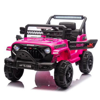 12V Kids Ride On Electric Truck Car W/Parents Control,2WD,Four-wheel suspension,Early education function,Adjustable volume,USB,MP3,Bluetooth,Microphone jack,Power display,LED lights For kids aged 1-4. image 8
