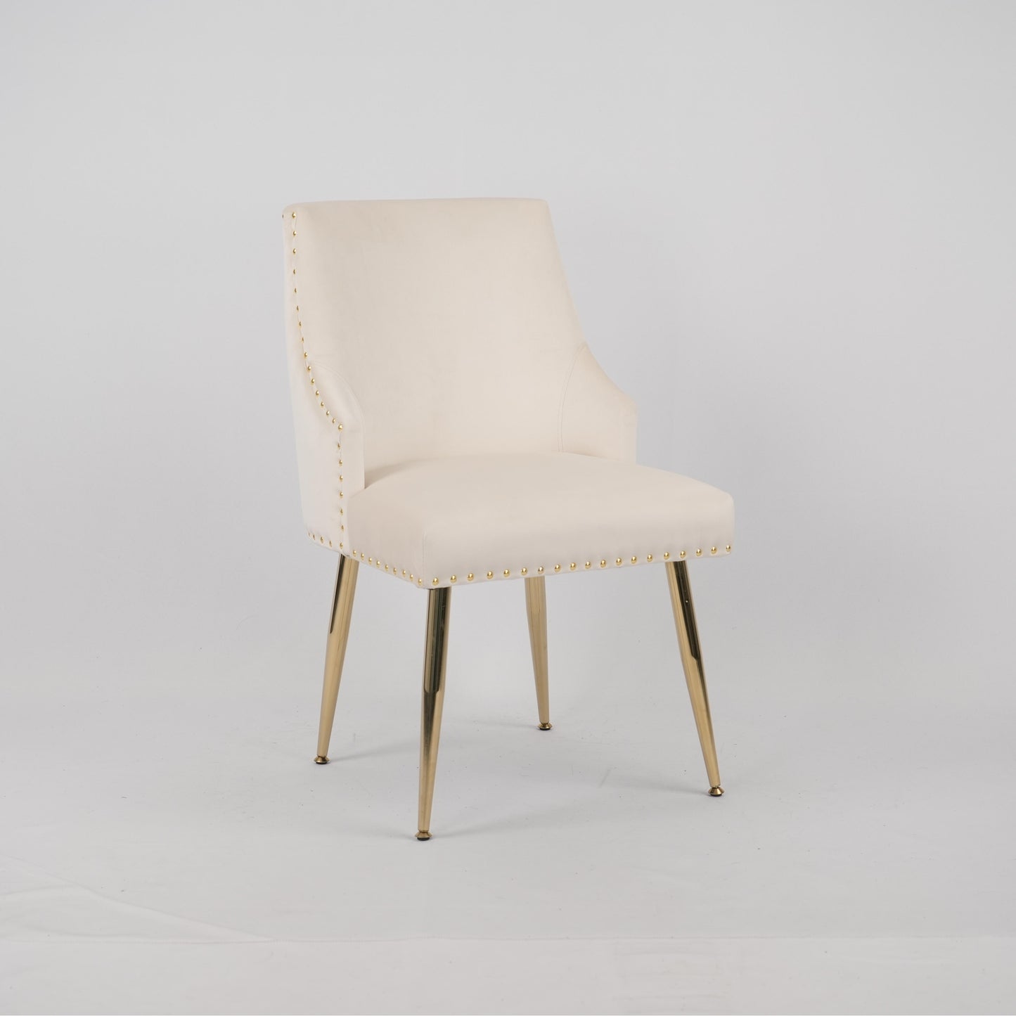 Hengming Dining Chair Modern Style Accent Chair Vertical Tufted Chair Set of 2,Beige image 4