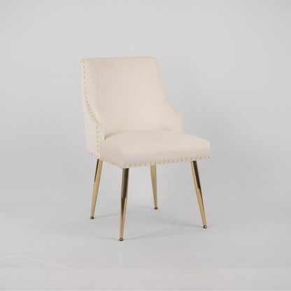 Hengming Dining Chair Modern Style Accent Chair Vertical Tufted Chair Set of 2,Beige image 4