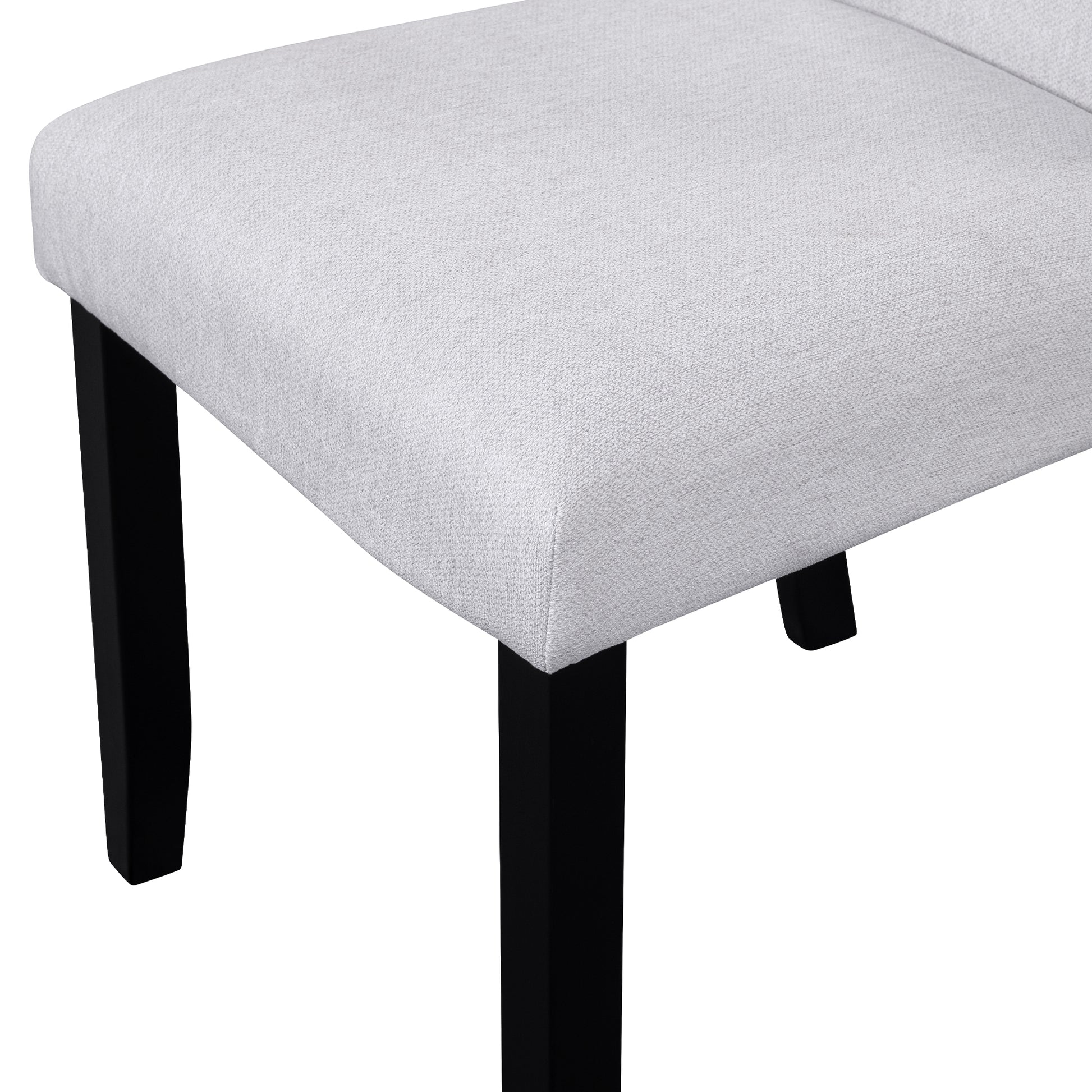 Modern Dining Room Chairs Set of 4, Accent Diner Chairs Upholstered Fabric Side Stylish Kitchen Chairs with Solid Wood Legs and Padded Seat - Beige image 12