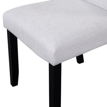 Modern Dining Room Chairs Set of 4, Accent Diner Chairs Upholstered Fabric Side Stylish Kitchen Chairs with Solid Wood Legs and Padded Seat - Beige image 12