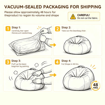 2.5FT Bean Bag Chair for Teens & Youth, Velvet Cartoon & Chenille Fabric Beanbag Chair with High-Density Foam Filled, Soft Comfy Bean Bag Sofa for Playroom, Bedroom, Living Room image 6