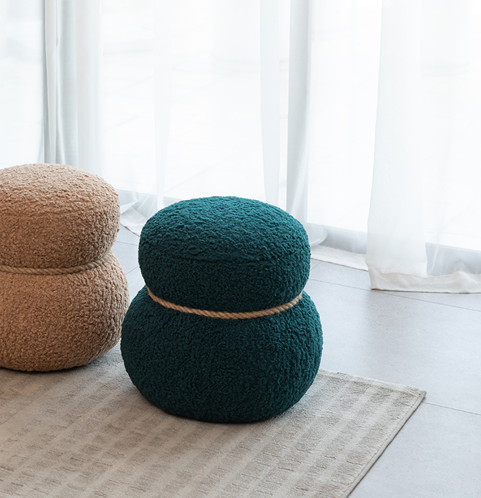 WKJ1Y Dark green snowman stool, seat body width 14.56 inches, round belly, playful cute, suitable for any space image 2