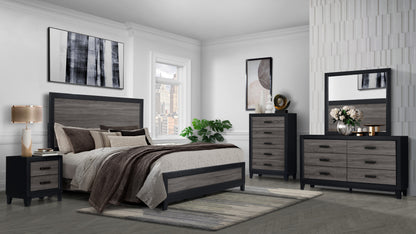SOLUTO GREY AND BLACK NIGHTSTAND image 5