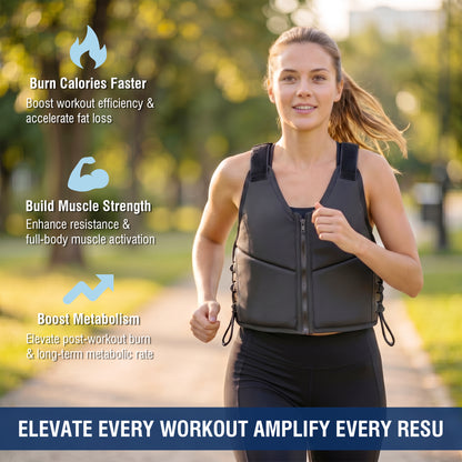 10LBS Adjustable Weighted Vest for Women, Breathable Workout Vest with Zipper & Lace-Up Design, for Running, Walking & Strength Training image 9