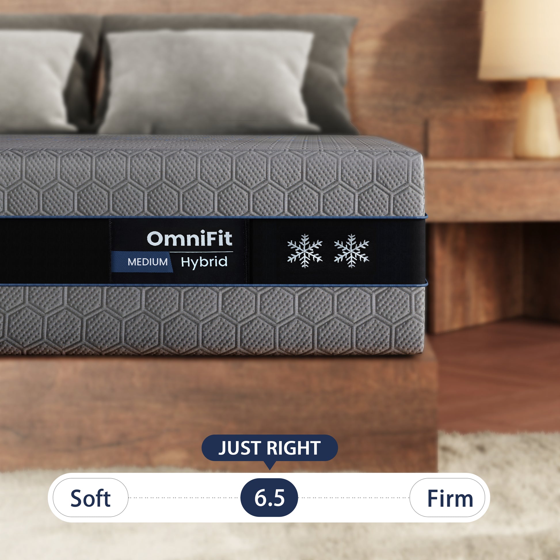 Sleepmax OmniFit 13" Queen Medium Cooling Hybrid Mattress with Gel, Bamboo, Charcol, Green Tea & Copper Infused Foam image 5