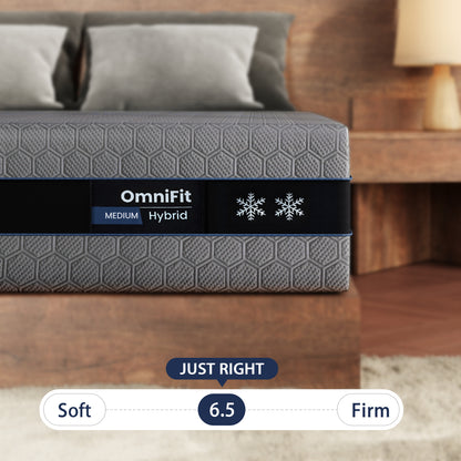 Sleepmax OmniFit 13" King Medium Cooling Hybrid Mattress with Gel, Bamboo, Charcol, Green Tea & Copper Infused Foam image 5