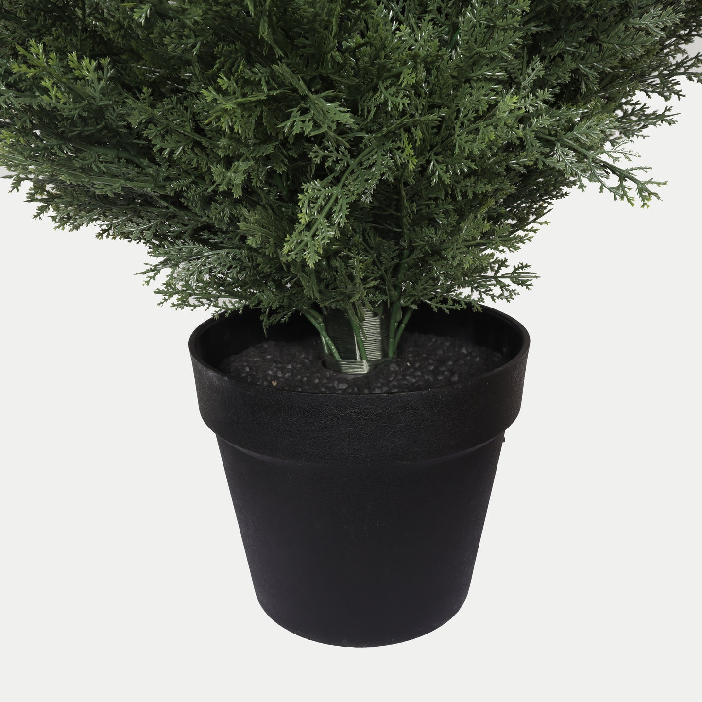 5FT Artificial Cypress Tree in Black Plastic Pot UV Resistant, Realistic Indoor Outdoor Fake Topiary Plant, Garden or Entryway Decoration, 1pc/set image 10