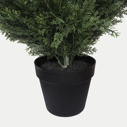 5FT Artificial Cypress Tree in Black Plastic Pot UV Resistant, Realistic Indoor Outdoor Fake Topiary Plant, Garden or Entryway Decoration, 1pc/set image 10