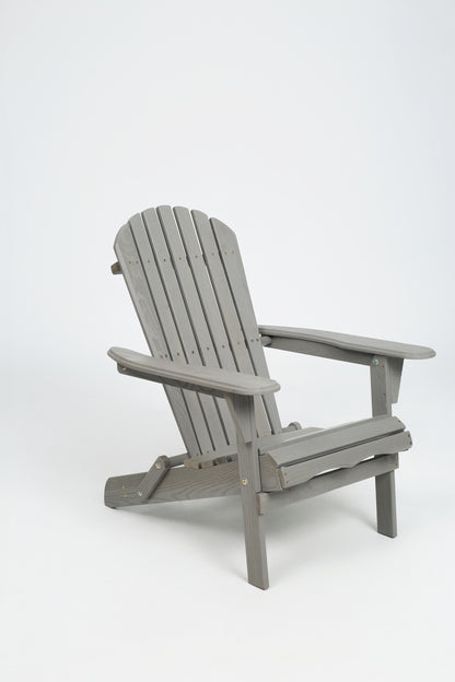 Wood Lounge Patio Chair for Garden Outdoor Wooden Folding Embossed Adirondack Chair Set of 2 Solid Cedar Wood Lounge Patio Chair with Wood Grain image 9