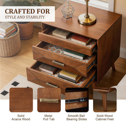 Nightstand with phone and tablet charging on top