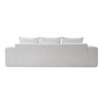 100" Extra Large Curved Front Compressed Sectional Sofa, 3-Seat Cloud-Like Boucle Couch with High Resilience Foam, Easy to Move & Ship, Modern Oversized Sofa for Living Room image 7