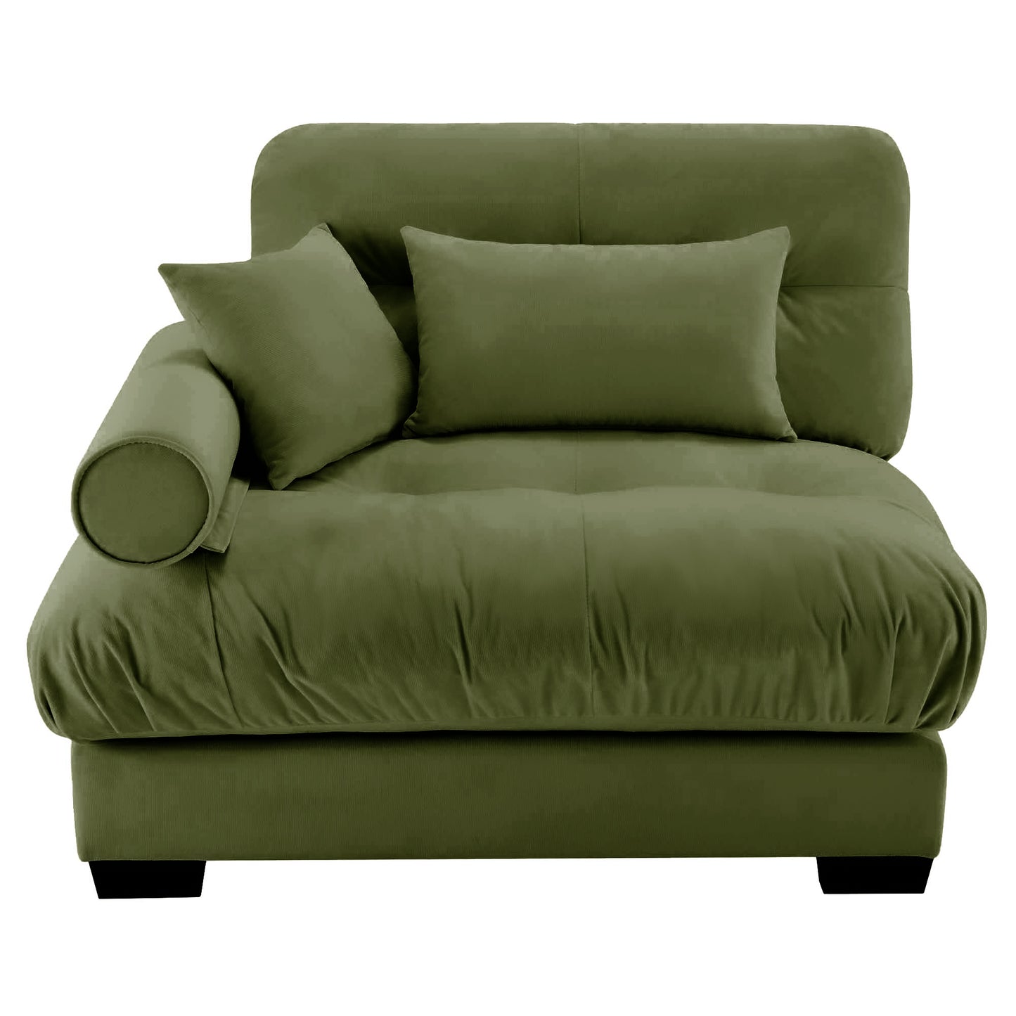 Milano Sofa LSF W/3 pillows - green image 1