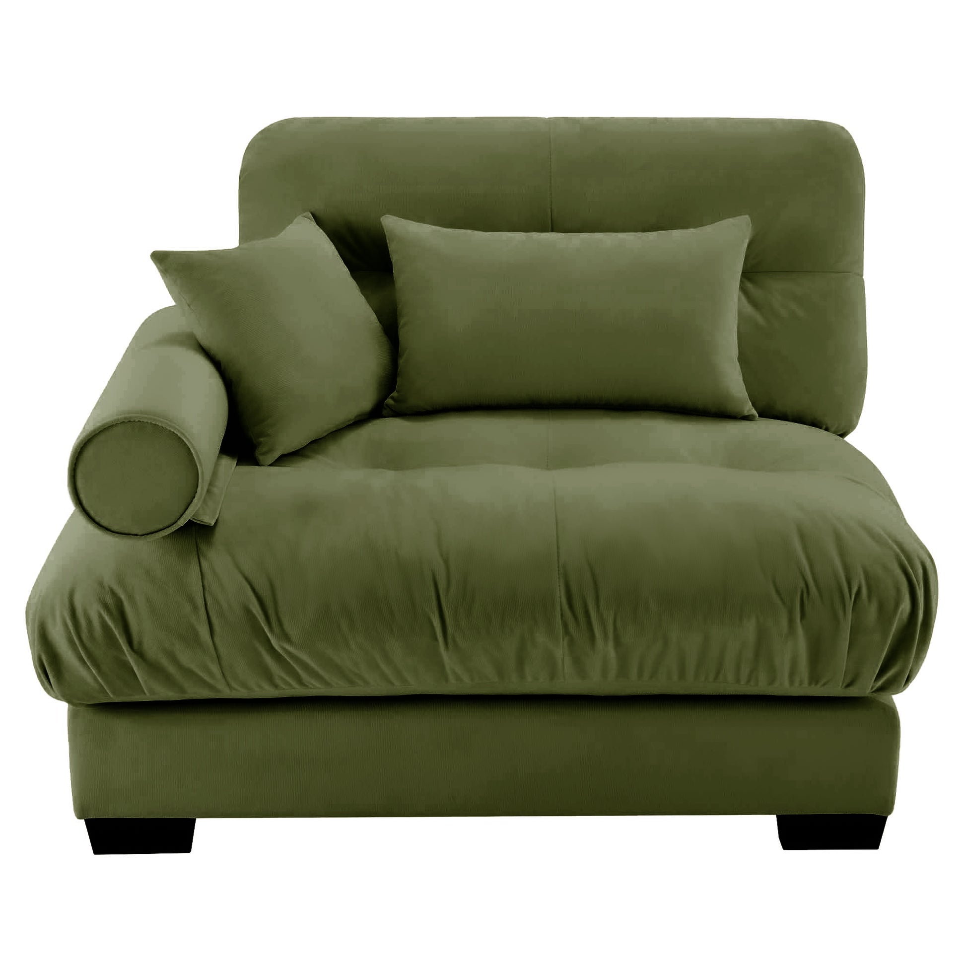 Milano Sofa LSF W/3 pillows - green image 1